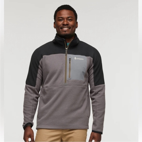 Cotopaxi Men’s Small Abrazo Half-Zip Fleece Jacket Black Cinder Grey NWT - Picture 5 of 8